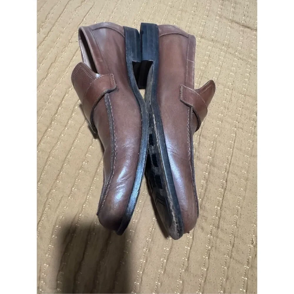 Salvatore Ferragamo brown leather dress shoe loafers men’s 8 1/2
